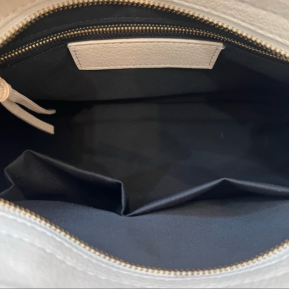 $SOLD$ Cream Genuine Leather handbag with Gold hardware - Picture 11 of 15